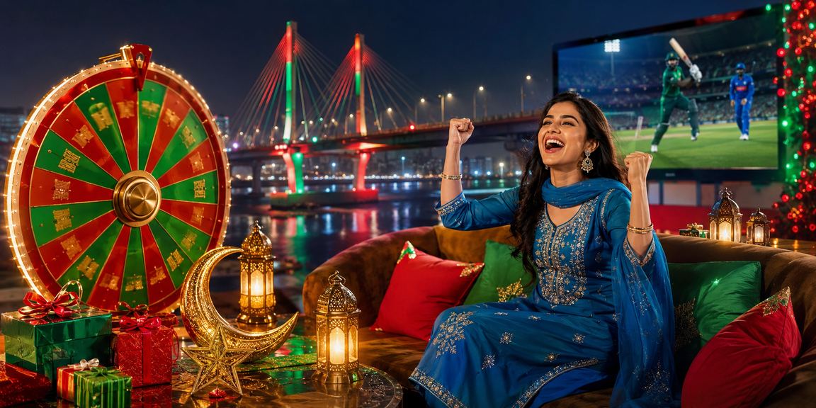 বরিশালে সালোয়ার কামিজ পরা তরুণী pin up - এ ক্রিকেট বেটিং করছেন