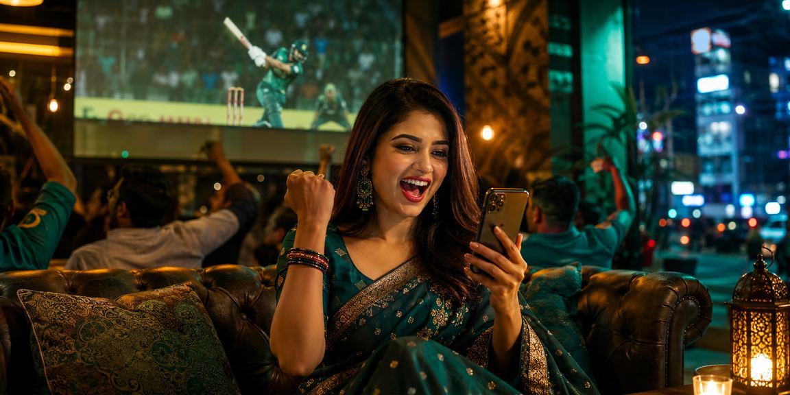 ঢাকায় বাংলাদেশি মডেল pin up অ্যাপে ক্রিকেট বেটিং করছেন